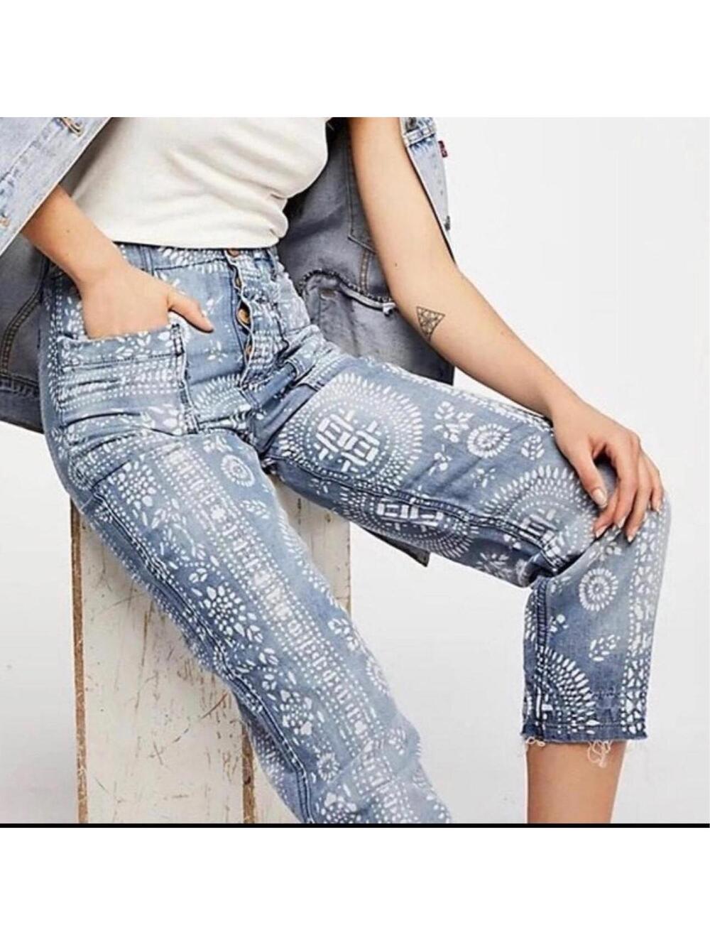 Free People Island Vibes Trouser pants cotton linen blend high rise